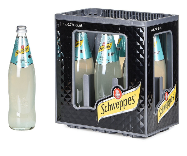 Schweppes Bitter Lemon, Glas 6x0,75 Liter inkl. Pfand