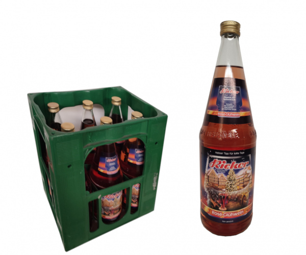 Ricker Glühwein rosé 6x1,0 Liter Kiste inkl. Pfand