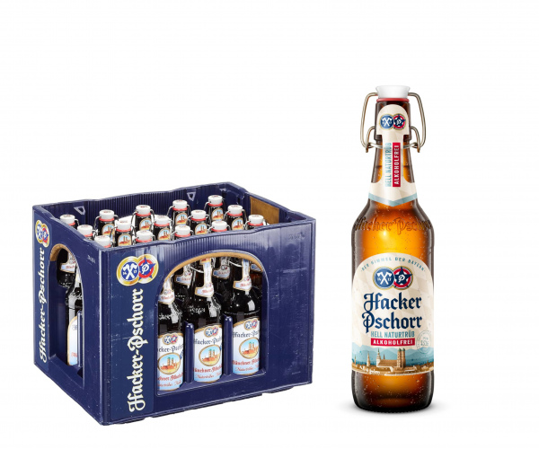 Hacker Pschorr Hell alkoholfrei 20x0,5 Liter Kiste inkl. Pfand