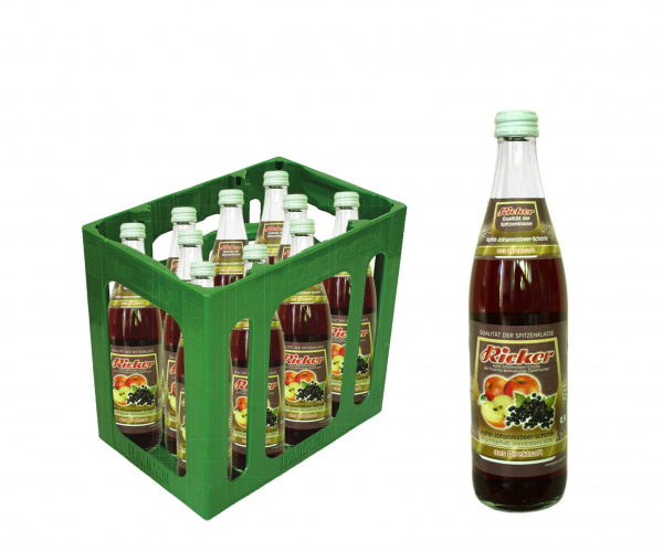 Ricker Apfel-Johannisbeer Schorle 10x0,5 Liter Kiste inkl. Pfand