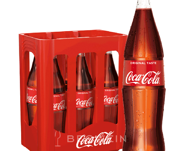 Coca Cola, Glas 6x1,0 Liter inkl. Pfand