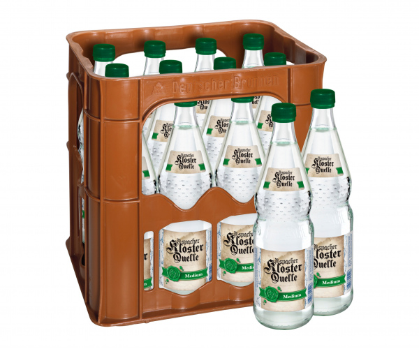 Klosterquelle medium, Glas 12x0,7 Liter inkl. Pfand