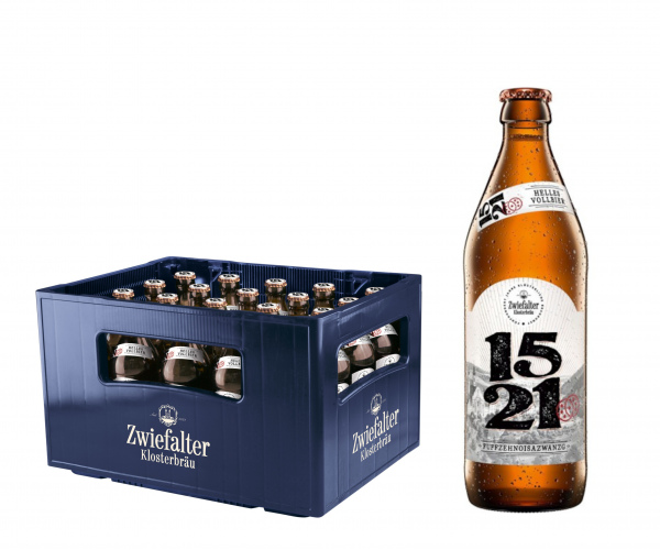 Zwiefalter 1521 helles Vollbier 20x0,5 Liter Kiste inkl. Pfand