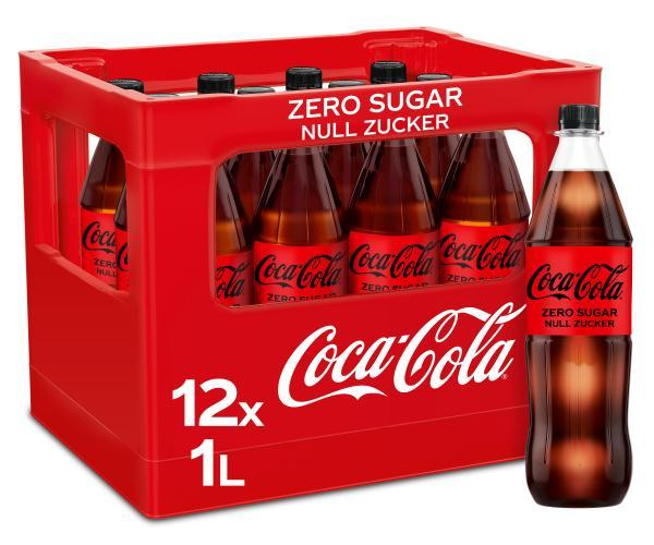 Coca Cola "Zero", PET 12x1,0 Liter inkl. Pfand