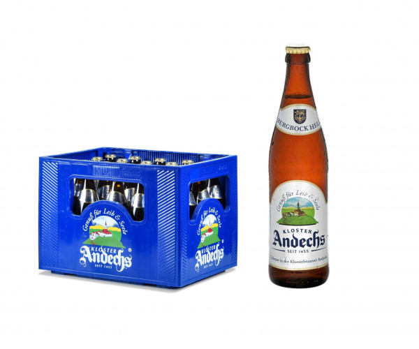 Andechser Bergbock hell 20x0,5 Liter Kiste inkl. Pfand