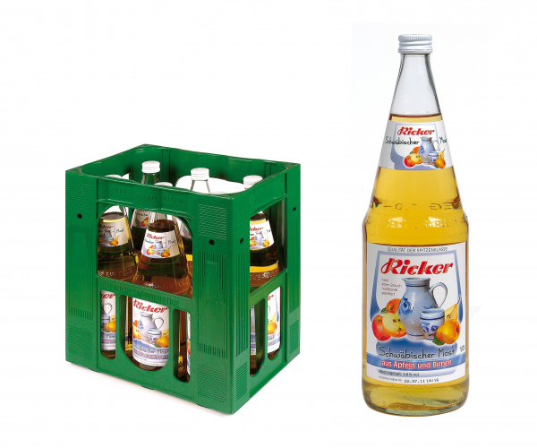 Ricker Schwäbischer Most 6x1,0 Liter Kiste inkl. Pfandnkl. Pfand (2)